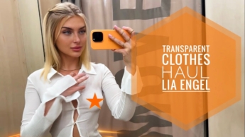 Völlig transparente Kleidung mit Lia Engel